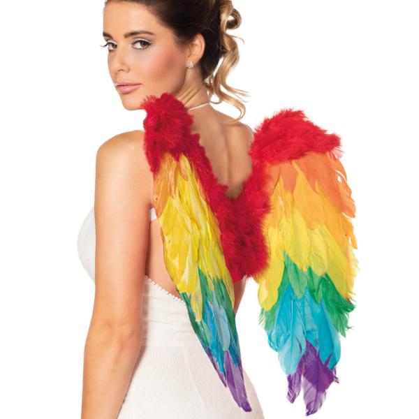 Pair of Rainbow Angel Wings - Rainbow - 52833