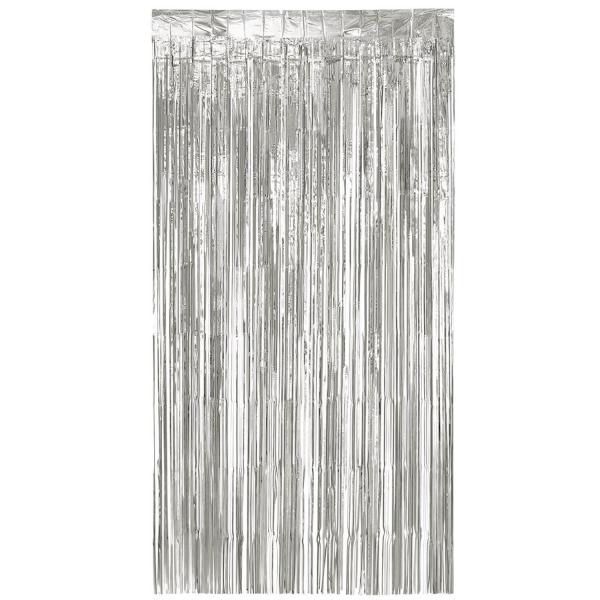 Metallic silver aluminum curtain - 200 x 100 cm - 20023