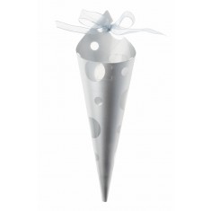 Silver Dragee Cones x 6