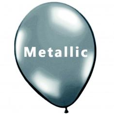 Latex balloons X 40 Metallic silver