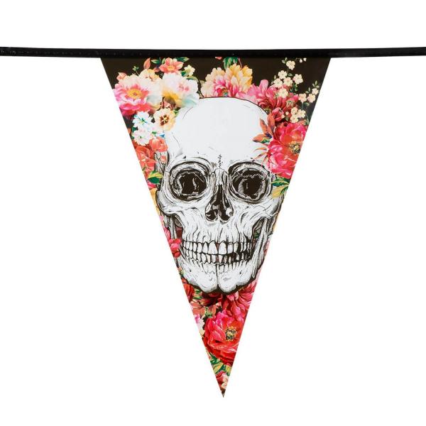 Day of the dead pennant garland 6m - 97070BOL