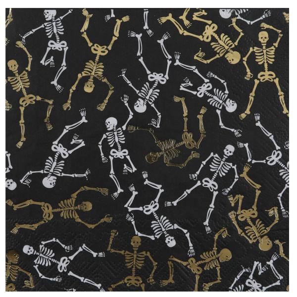 Skeleton Napkins x10 - 8078