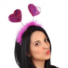 Pink Heart Headband