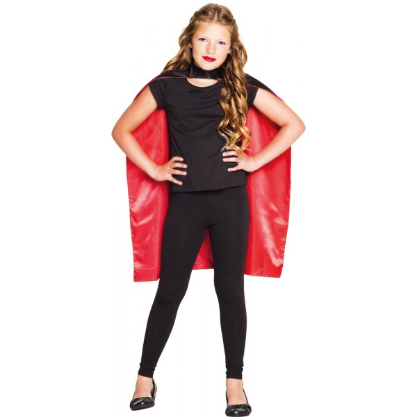 Reversible Cape - Red and Black - Child - 71014