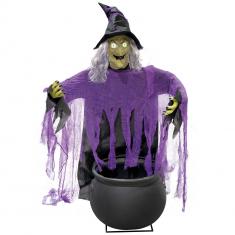 Witch with cooking pot 140 cm