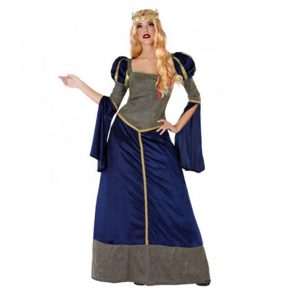 Medieval Lady Costume - Blue - Women - 61385-parent