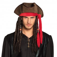 Dirty Jack Pirate Hat with Hair