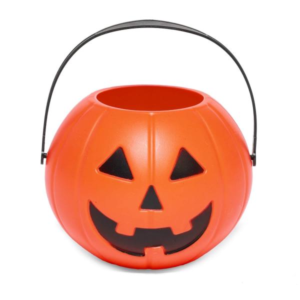 Pumpkin candy bucket - 11x9 cm - 74908