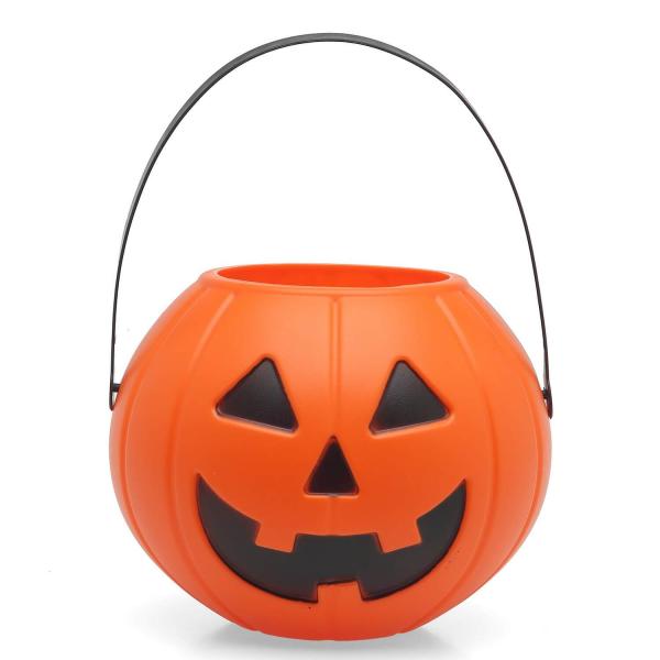 Pumpkin candy bucket - 14x17cm - 74747