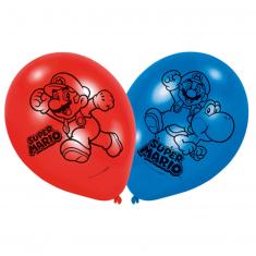 Super Mario™ latex balloons x6