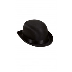 Luxury Black Satin Bowler Hat