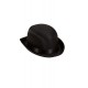 Miniature Luxury Black Satin Bowler Hat