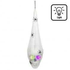 LED spider web with skull