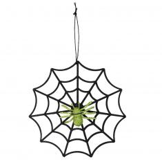 Glitter spider web