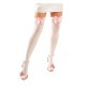 Miniature White Stockings - Pink Bow