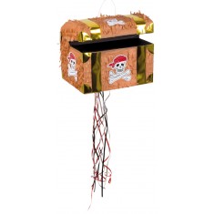 Piñata To Pull - Pirate Treasure Chest