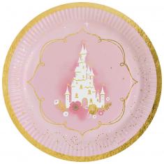 8 Paper plates - Princess for a day - 22.8 cm