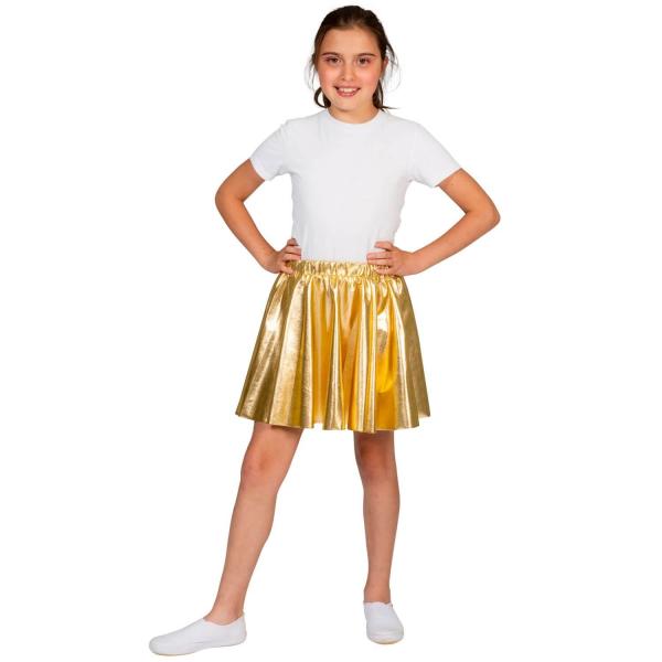 Gold lamé disco skirt - Girl - 408599