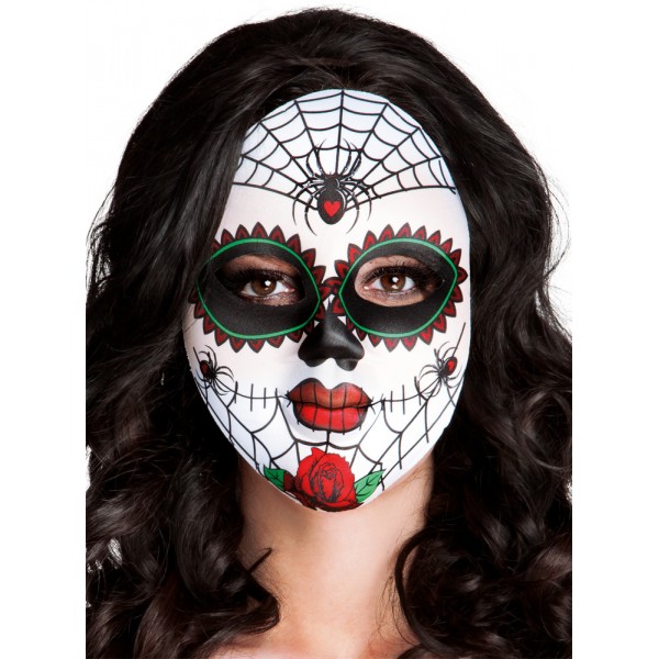 Printed Fabric Mask - Dia De Los Muertos - Spiders - 97521