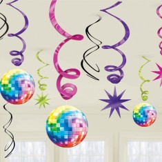 Disco Hanging Decoration x12