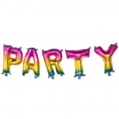 “PARTY” aluminum balloon garland