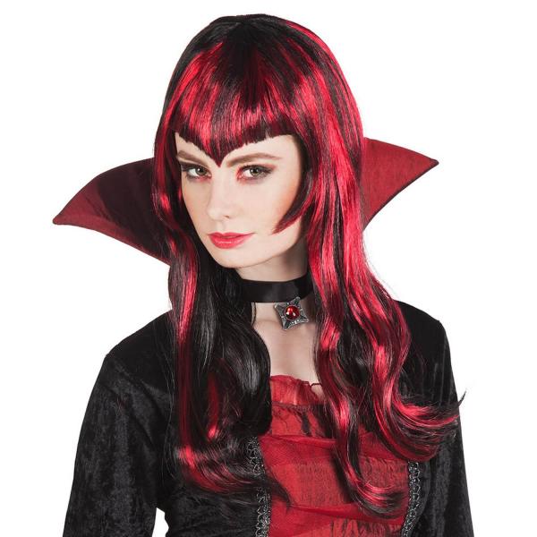 Red and black Vampire wig - 86077