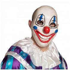 Scary clown PVC face mask - Adult