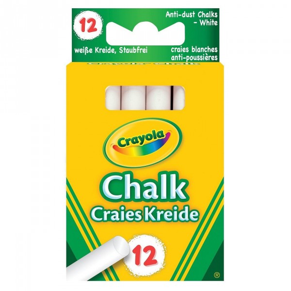 12 craies blanches anti-poussières - Crayola-01.0280.10
