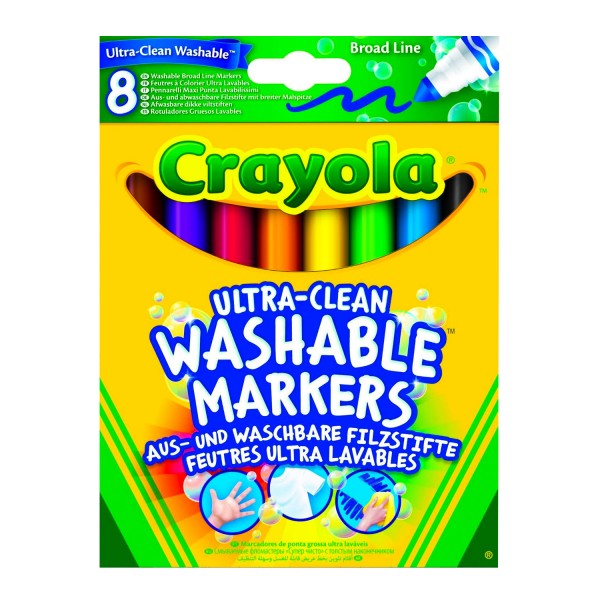 8 feutres à colorier ultra lavables - Crayola-58-8328