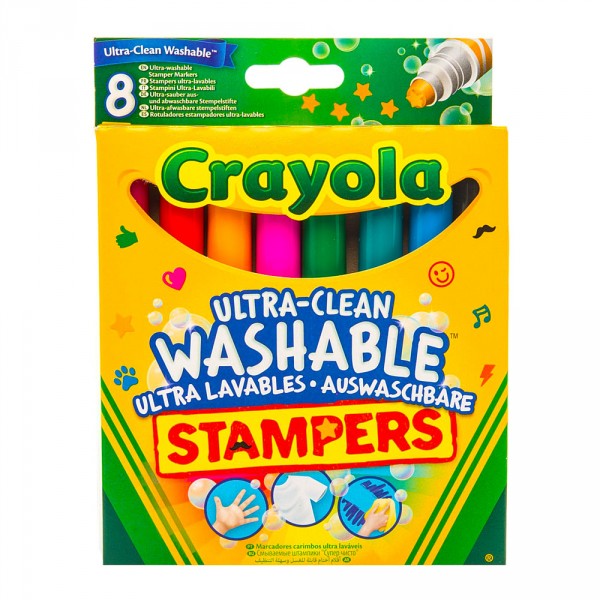 8 mini-stampers émoticônes ultra lavables - Crayola-58-8129