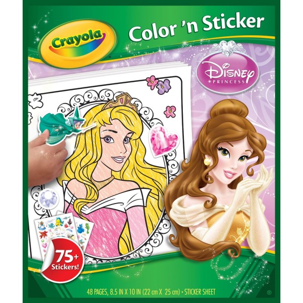 Album de coloriage : Album Color n'stickers Princesses Disney - Crayola-04-0202