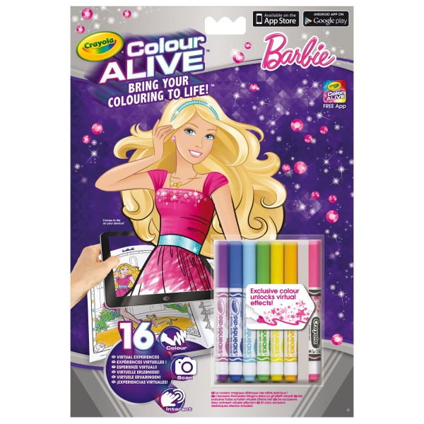 Coloriages Colour Alive : Barbie - Crayola-95-1049-E-000