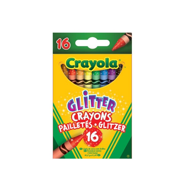 Crayons : 16 crayons à la cire pailletés - Crayola-52-3716