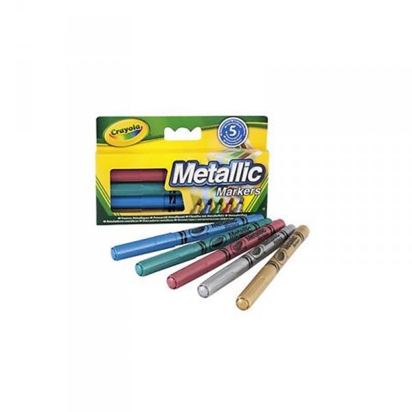 Crayons : 5 feutres métalliques - Crayola-58-5054-E-000