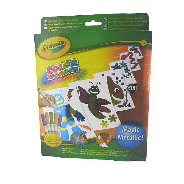 Kit de coloriage Color Wonder : Papier métallique - Crayola-55525