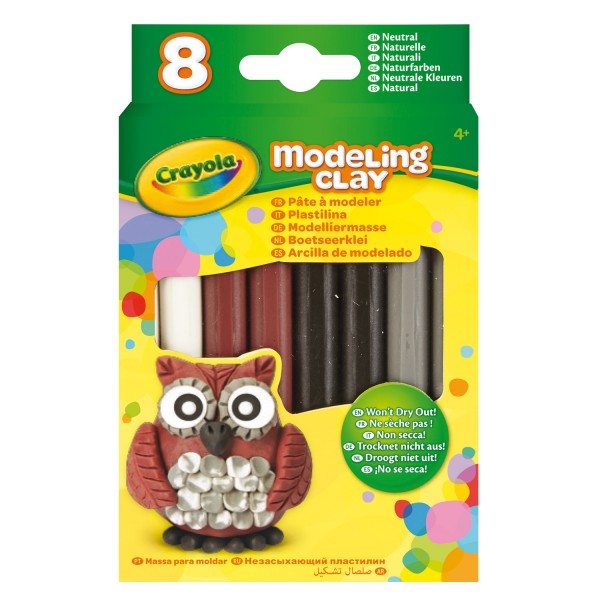 Pâte à modeler : 8 bâtons couleurs naturelles - Crayola-57-0314-E-000