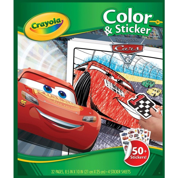Cars 3 : Album - coloriage et autocollants - Crayola-04-0128-0-000