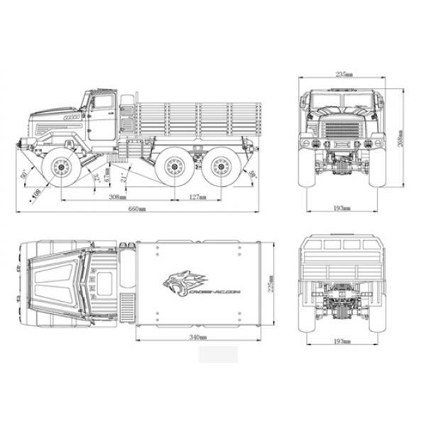 KC6-E 1/12 6x6x Truck Crawling kit CROSS-RC - CRO90100014