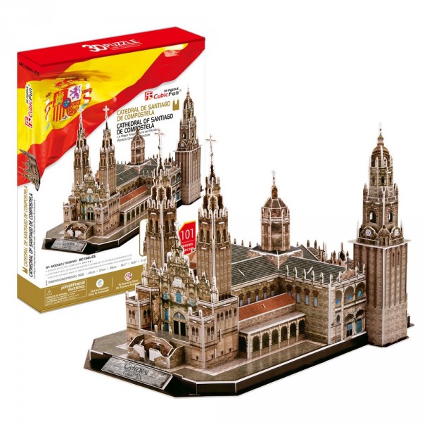 Puzzle 3D 101 pièces : Cathédrale de Saint-Jacques de Compostelle, Espagne - Cubic-79101