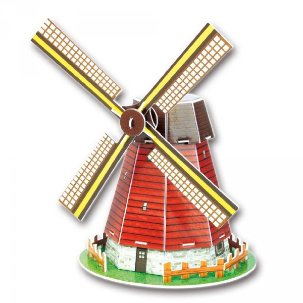 Puzzle 3D 20 pièces : Moulin à vent, Hollande - Cubic-77700