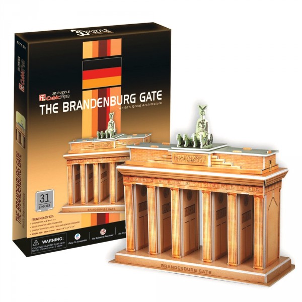 Puzzle 3D 31 pièces : Porte de Brandebourg, Berlin - Cubic-77722