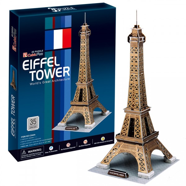 Puzzle 3D 35 pièces : Tour Eiffel - Cubic-77737