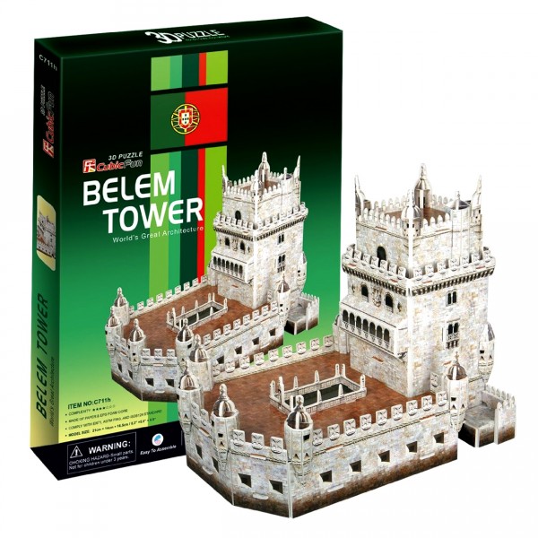 Puzzle 3D 46 pièces : Tour de Bélem, Portugal - Cubic-77721