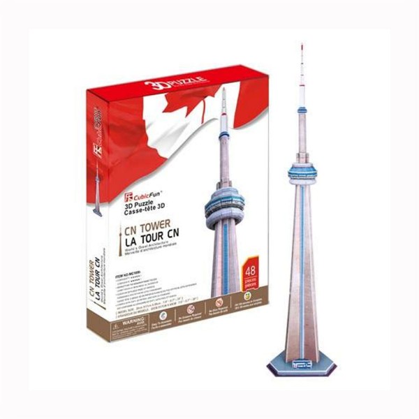 Puzzle 3D 48 pièces : Tour CN, Canada - Cubic-77770