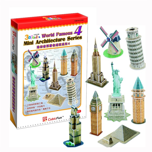 Puzzle 3D 60 pièces : Les plus beaux monuments du monde Série 4 - Cubic-78192
