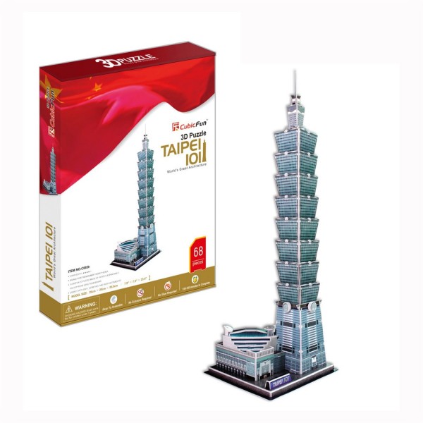 Puzzle 3D 68 pièces : Tour Taipei 101, Taïwan - Cubic-77766