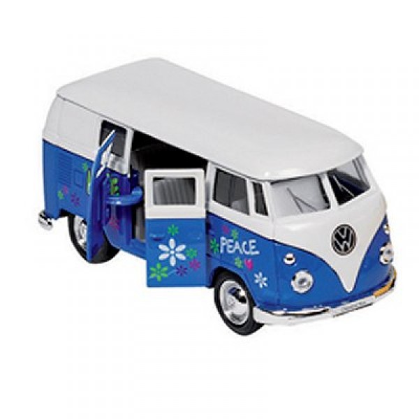 Voiture en métal Volkswagen Microbus : Bleu - Dam-8612171-3