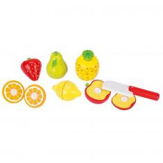 Wooden cutting fruit set