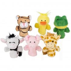 Set of 6 Finger Puppets: Animals