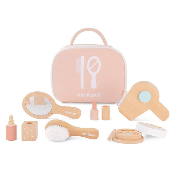 Wooden beauty kit for dolls - Miniland-8294064